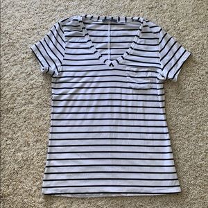 Tart back and white strip top. Size small